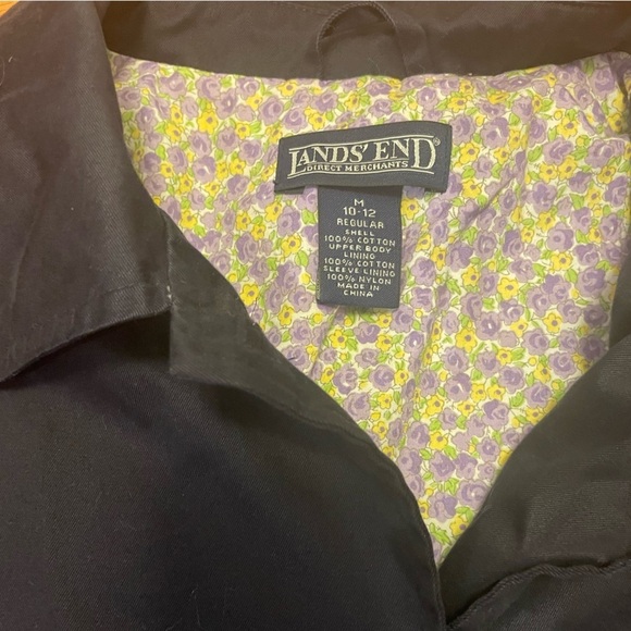 Land's End Trench Coat Winter Coat Edition | Size Medium 10-12 dark navy - Picture 5 of 6